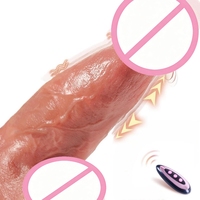 Großer Stoßvibrator USB-Aufladbar IPX5 Wasserdicht Automatisches Teleskopdesign Weiches Silikon Leiser Klitoris-Stimulator