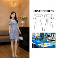 6050 [You You Xun Cao] Robe de mode haut de gamme style coréen, ornée de perles et de motifs floraux 3D, de style industriel, élégante et raffinée, coupe trapèze