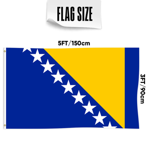Venta al por mayor 3x5ftBosnia y Herzegovinaflags 100D poliéster Personalizar todas las naciones envío rápido Proveedor confiable entrega rápida - Product Image 3