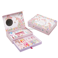 Ensemble de maquillage véritable pour filles, boîte de maquillage pour filles, princesse, jouet de déguisement et de jeu de beauté