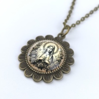 NFC Collier Métal Verre Pendentif Cire Cordon NFC Vacances Anniversaire Cadeau Smart Bible Collier Contrôle D'accès RFID OEM/ODM