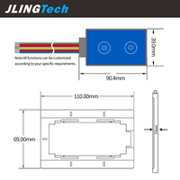 2键触摸感应开关 DC12V 60W 适用于浴室镜子，具有三级调光、防水防雾功能