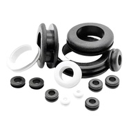 Grommet en caoutchouc silicone double face, protection industrielle, anti-poussière, ignifuge, noir et blanc, taille personnalisée, 60-80 Shore