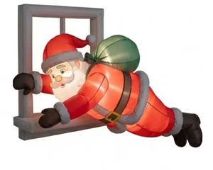 Stable Standing Inflatable Santa Claus with Ropes and Ground Stakes for Windy Outdoor Christmas Garden Yard Decoration - Product Image 2