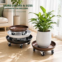 Chariot de déménagement sur mesure en acier au carbone pour plantes, avec roues verrouillables rotatives à 360°, plateau à roulettes pour pot de fleurs