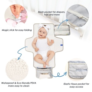 Nuevo Producto 2025, Tapete Impermeable para Cambiar Pañales con Diseño de Flor Hau, Compacto y Portátil para Viajes - Product Image 3