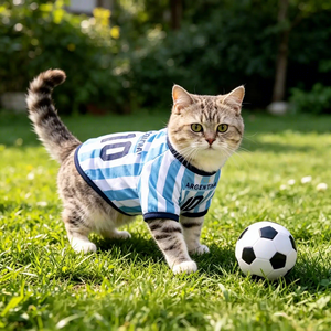 Maglia da Calcio per <span class=keywords><strong>Cani</strong></span> Argentina 2026 Nazionale Traspirante Gilet da Calcio Personalizzabile per <span class=keywords><strong>Cani</strong></span> - Product Image 3