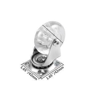 Huarui 2 Inch Heavy Duty No Noise <strong>Locking</strong> <strong>Casters</strong> Transparent Pu <strong>Wheels</strong> With Brake - Product Image 5