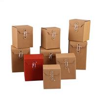 Cajas de Cartón Corrugado Kraft Plegables Cuadradas Clásicas Ecológicas al por Mayor con Impresión Offset para Empaque de Tazas