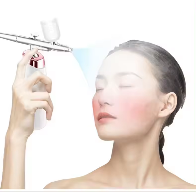 Portable Cordless Compressor Skin Rejuvenation Skin Care Water Spray Jet Peel Oxygen Facial Machine for Home Use