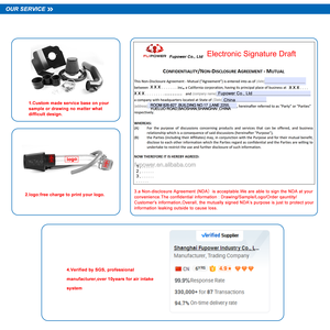 Polvo negro de aluminio de la inducción de la serie <span class=keywords><strong>KN</strong></span> 71 cubierto para el sistema de admisión de aire frío Dodge Challenger con filtro negro - Product Image 6
