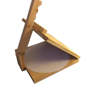 麺棒付きトルティーヤプレスロティメーカー羊皮紙付き大型竹材トルティーヤメーカーケサディーヤメーカー