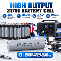 Batterie lithium-ion 21700 haute puissance INR21700S-50P 5000mAh 3.6V 60A à décharge élevée pour station d'alimentation portable