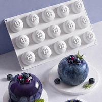 15-fach Silikonform für Blaubeeren – Ideal für Mousse, Kuchen, Fruchtpudding, Backwaren, Eiscreme und Tortendekoration
