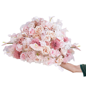 Rosas Rosadas Artificiales de Seda de Lujo, Bolas de Flores de Alta Calidad para Decoración de Pasillos de Boda, Adornos Colgantes para Fiestas y Ceremonias - Product Image 2