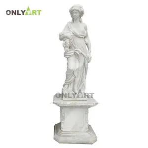 Escultura feminina de mármore genuíno, pedra romano da deusa