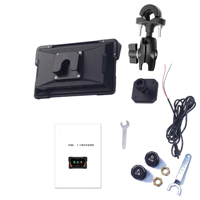 Navigateur GPS portable et antivol pour moto de 7 pouces avec CarPlay sans fil, Android Auto, double Bluetooth et luminosité automatique