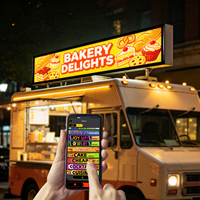 Écran LED souple P4 RGB IP65, contrôle intelligent par application, enseigne LED enroulable pour vitrine de magasin, marché nocturne, publicité