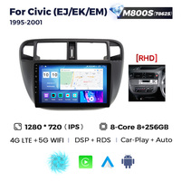 Autoradio Android 2 Din MEKEDE MS pour Honda Civic (EJ/EK/EM) 1995-2001 AM FM ADAS DVR Commande vocale Car-play+auto Android Autoradi