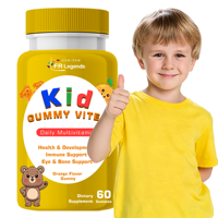Complément alimentaire à marque privée, végétalien, 60 gommes, santé immunitaire des enfants, développement, soutien des yeux et des os, multivitamines, gommes pour enfants
