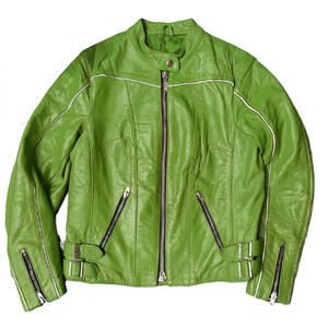 Nueva Chaqueta Acolchada de Cuero Genuino Estilo Casual Vintage para Hombre, Invierno, Cortavientos, Cuello Mao, Cierre de Cremallera, Unisex, Forro de Algodón, Estilo Motero - Product Image 2