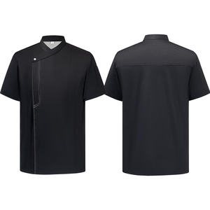 Veste de chef pour homme, col mandarin, manches courtes, grande taille, pour équipes de restauration, bistrots et hôtels - Product Image 6