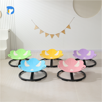 Chaise rotative sensorielle pour enfants, série petits dinosaures, en plastique, entraînement vestibulaire