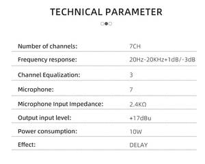 Audio <strong>Mixer</strong> 7 Channel Stereo USB MP3 DJ Controller Console Performance Stage <strong>Karaoke</strong> Mezclador De Audio for Stage MG07 - Product Image 6