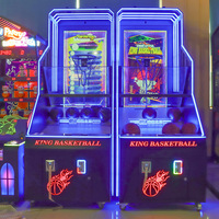 Máquina de Baloncesto Electrónica Multijugador con Iluminación LED y Efectos de Sonido - Equipo de Centro de Entretenimiento que Funciona con Monedas