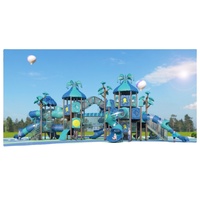 Structure de jeu pour enfants de conception nouvelle, équipement de parc d'attractions, aire de jeux extérieure pour enfants avec toboggan et filets d'escalade 	 	 	 	 	 	 	 	 	 	 c