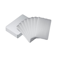 Ensemble de cartes métalliques miniatures en acier inoxydable 304 pour cadeaux DIY, étiquettes, cartes de visite, pour maison et bureau, fréquence d'accès laser 13,56 MHz