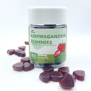 Ashwagandha กัมมี่มีแมกนีเซียมหลายวิตามินสำหรับการเจริญเติบโตการนอนหลับ90กัมมี่