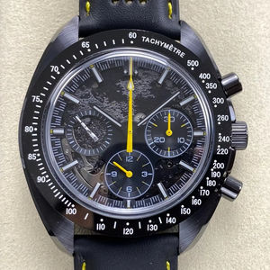 Reloj Mecánico de Buceo de Lujo, de la Mejor Calidad, Resistente al Agua, 44 mm, Fábrica BLS, Movimiento Manual, Cerámica Negra, Cronógrafo, Esqueleto - Product Image 1