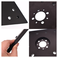 Plaque de support triangulaire noire de 285 mm avec fixation auto-agrippante pour ponçage, support de ponçage en PU, tampon de ponçage sous vide pour polissage et meulage de plaques de plâtre