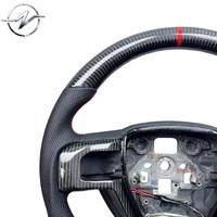 Volant sport à 3 branches en fibre de carbone léger et antidérapant avec fonction de chauffage personnalisée pour Ford F150 Raptor