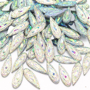 ใหม่หยดน้ำยาว7*21มม. และดอกเจาะ<span class=keywords><strong>คิ้ว</strong></span><span class=keywords><strong>หาง</strong></span>เรซินฟินิกซ์สีสันสดใสสำหรับงานเต้นรำงานประดิษฐ์เสื้อผ้าเครื่องประดับเล็บงานแต่งงาน - Product Image 6