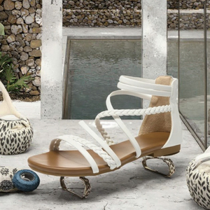 Sandales plates d'été et de printemps pour femmes, à bout ouvert, semelle en caoutchouc, style sportif, vente en gros directe d'usine - Product Image 1