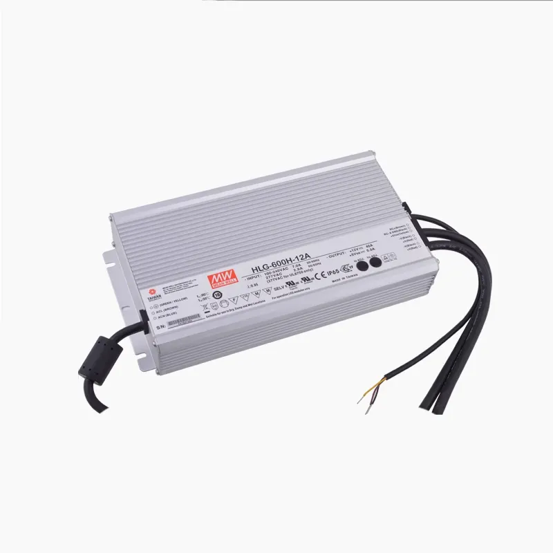 Iyi demek 40W 80w 100w 200w 300w 500w 600W HLG-600H-12A 12V 40A LED dc güç kaynağı