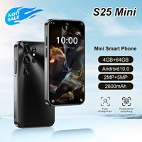 Mini Teléfono Móvil S25 Compacto de 4.0" 480*954, 4+64GB, Cámara HD, Versión Global, Red 4G, GPS, Mini Smartphone Android con Doble SIM