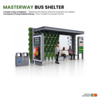 Panneau publicitaire lumineux pour arrêt de bus, borne d'arrêt de bus, écran LCD en verre