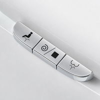 WC intelligent de luxe sur pied avec bidet intégré, capteur au pied, ouverture automatique du couvercle, siège chauffant, sans réservoir, pour hôtel
