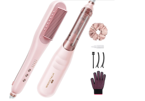 หวีไฟฟ้าจัดแต่งทรงผม KSKIN แปรงเซรามิก 3 ระดับความร้อน เครื่องหนีบผมพกพา - Product Image 4