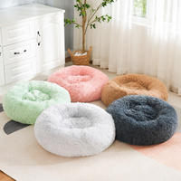 Coussin Apaisant en Forme de Donut pour Chiens et Chats, Doux et Moelleux, Rond, Lavable, Antidérapant, pour Petits, Moyens et Grands Chiens et Chats - Vente en Gros