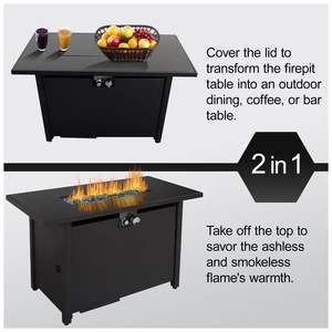 ที่มีคุณภาพสูง DB 25 "H x 42" W ฝาปิดเตาไฟกลางแจ้งรูปทรงสี่เหลี่ยมผืนผ้าดีไซน์ในสวนทำจากเหล็กคอร์เทนที่ทนทาน - Product Image 5