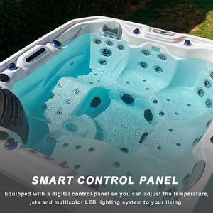 Bain à remous extérieur moderne de luxe Sunrans pour 5 personnes, spa familial avec hydromassage et bain à remous pour le loisir - Product Image 5
