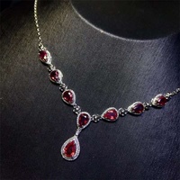 Bijoux en pierres précieuses 18k, or saoudien, afrique du sud, vrai diamant, 3,8 carats, pendentif rouge, non chauffant, naturel