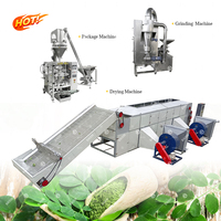 Vente chaude Ligne de production industrielle de traitement de la poudre de feuilles de Moringa fraîches, comprenant le lavage, la découpe, le séchage et le broyage