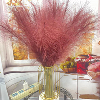 Bunga Rumput Pampas Sutra Buatan Tangan Ramah Lingkungan untuk Dekorasi Rumah di Hari Valentine, Hari Ibu, Halloween, Tahun Baru