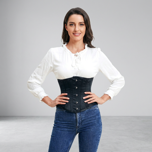 Corsé Gótico Retro Overbust <span class=keywords><strong>para</strong></span> Mujer, Estilo Corte Europeo, con Cordones, Top Bustier, Faja Reductora de Cintura de Moda - Product Image 6