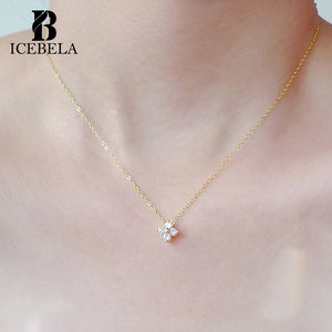 Collares de Lujo de Moda con Colgante de Trébol de Cuatro Hojas de Plata Esterlina 925 y Circón Bañado en Oro de 18k para Mujer - Product Image 5